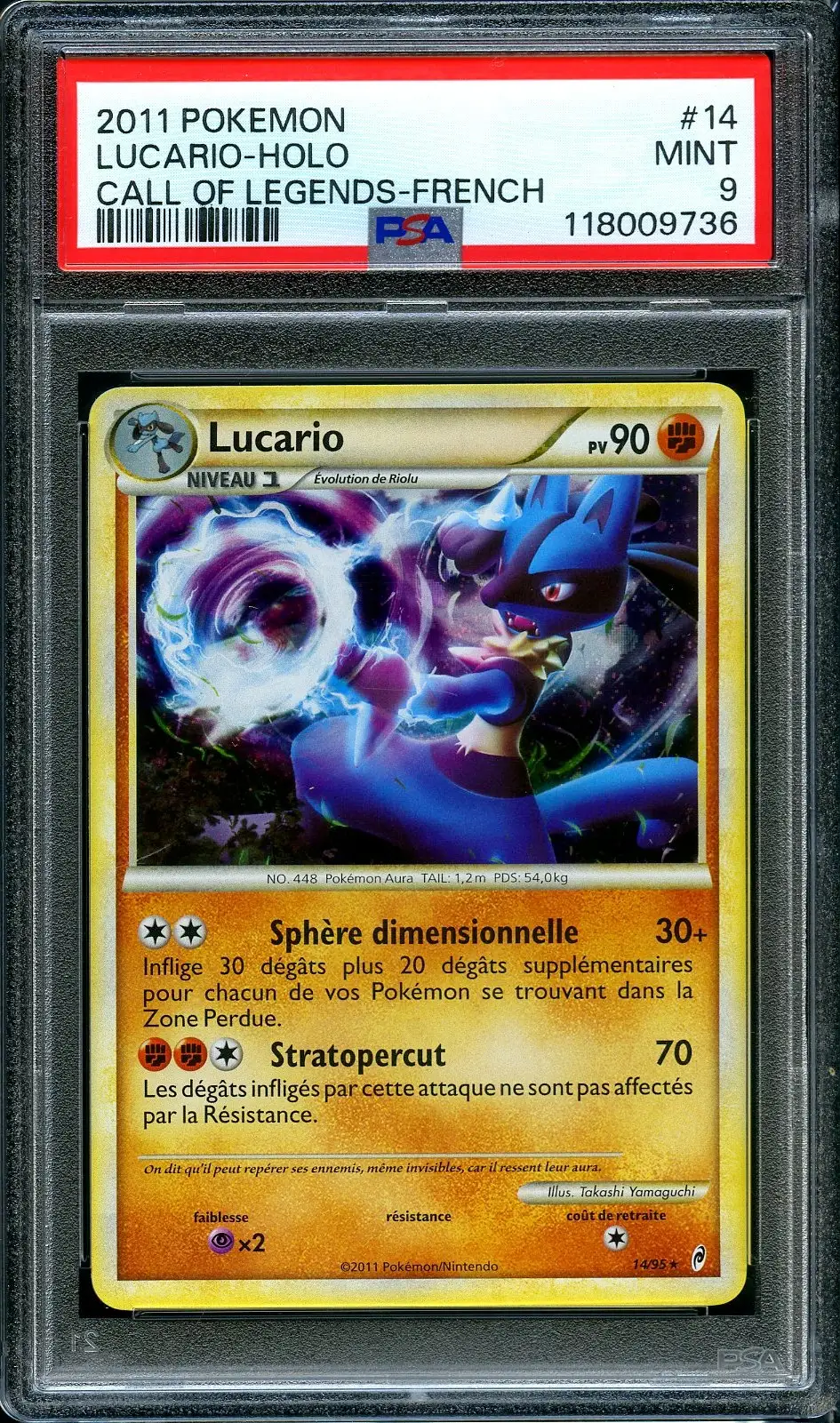 PSA 9 Lucario Holo