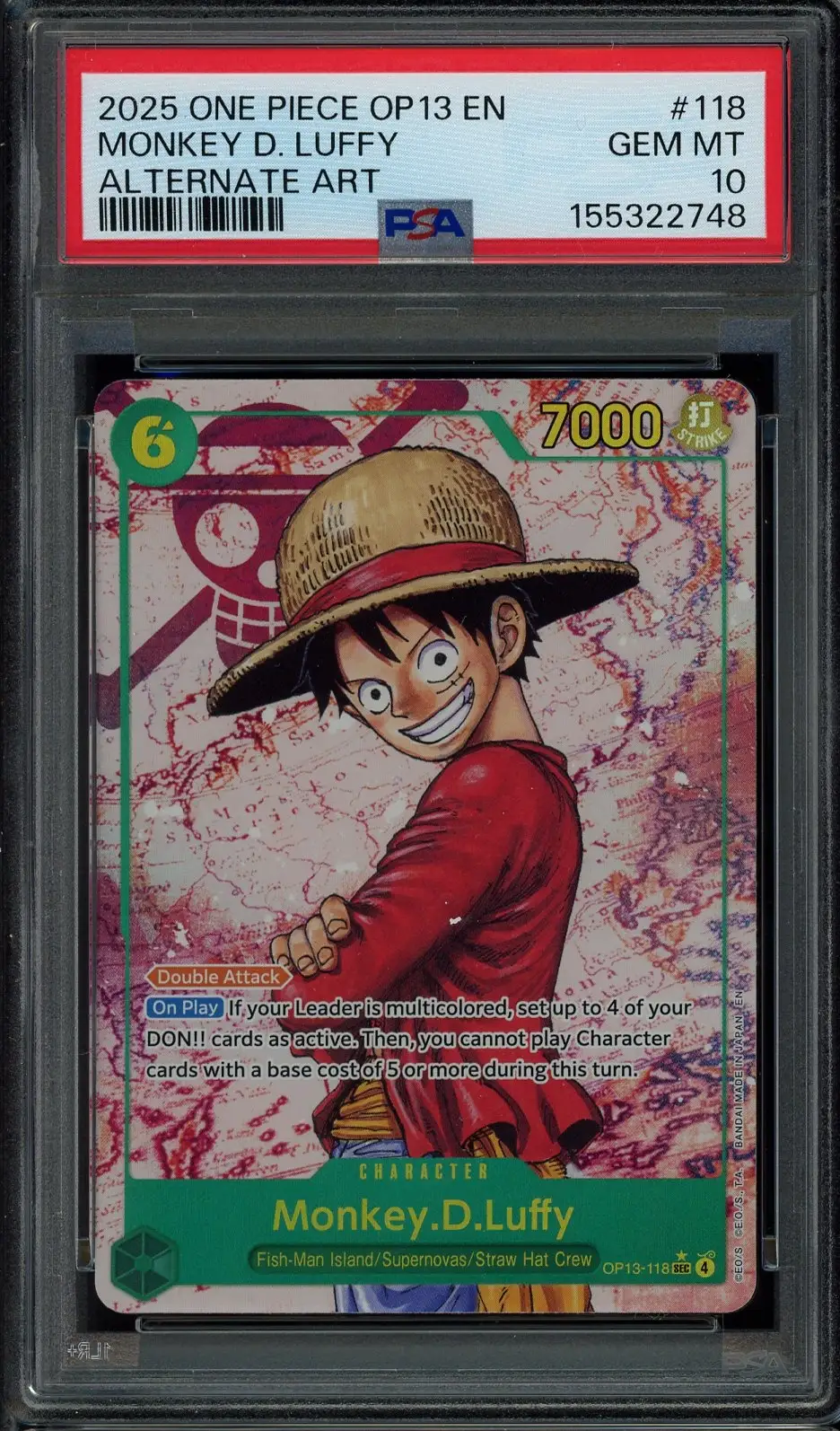 PSA 10 Monkey D. Luffy