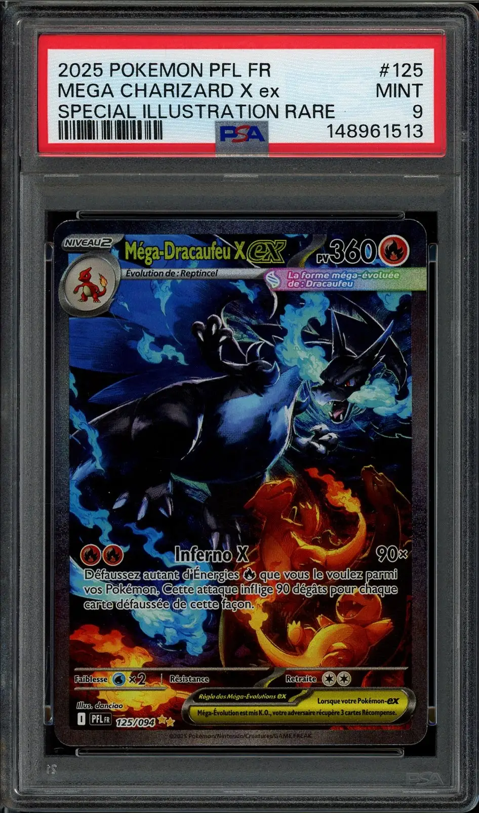 PSA 9 Méga-Dracaufeu X Ex