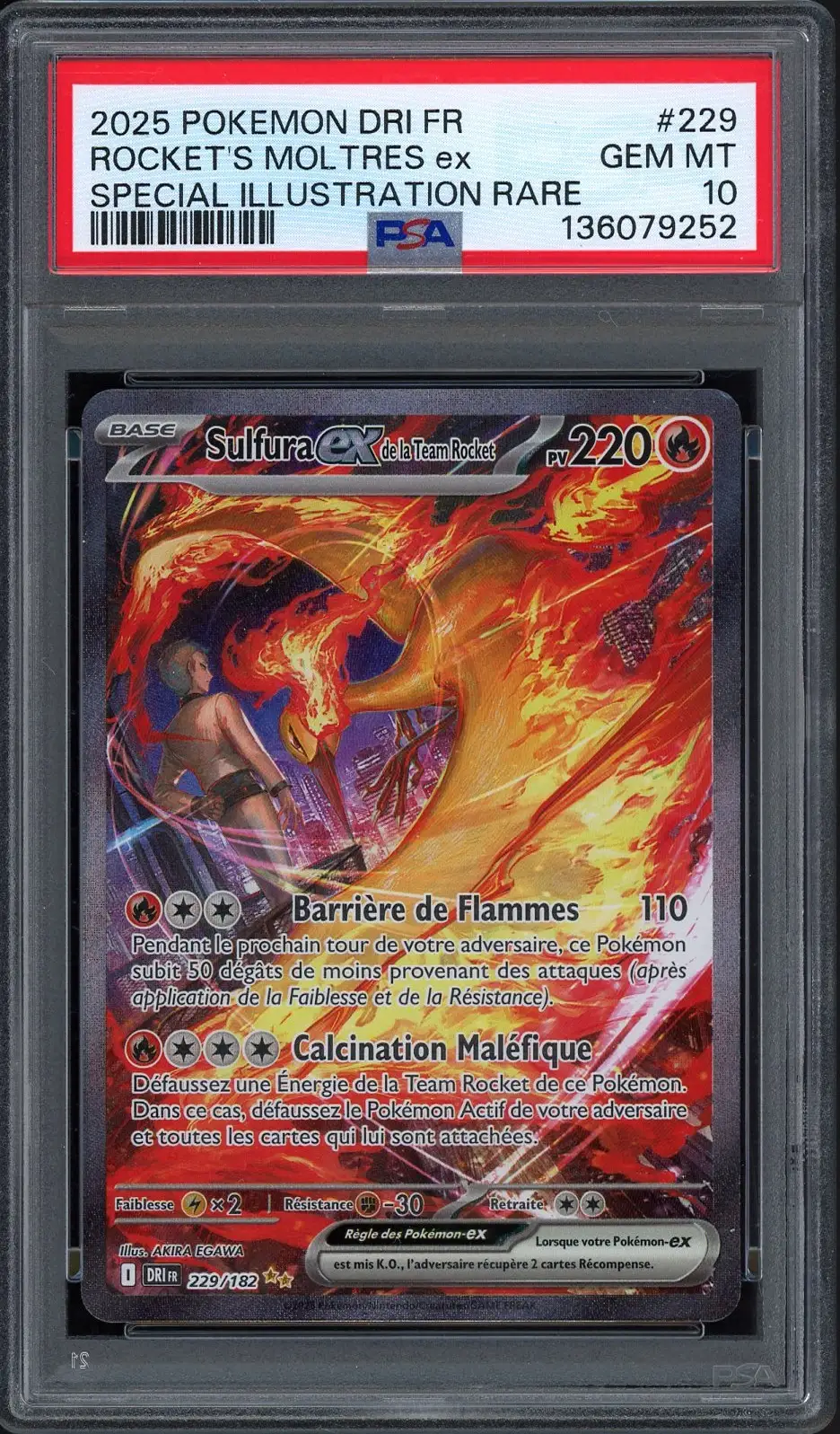 PSA 10 Sulfura Ex de la Team Rocket