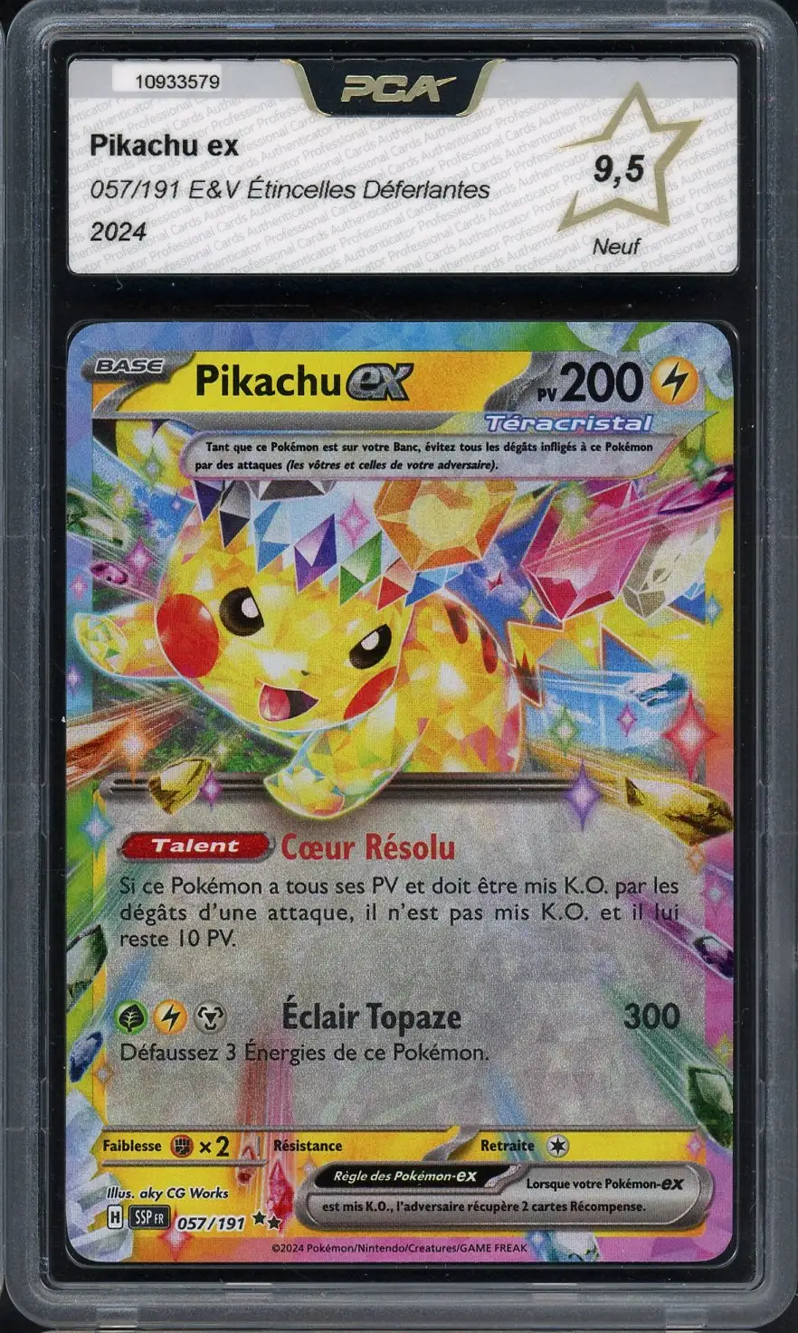 PCA 9.5 Pikachu Ex