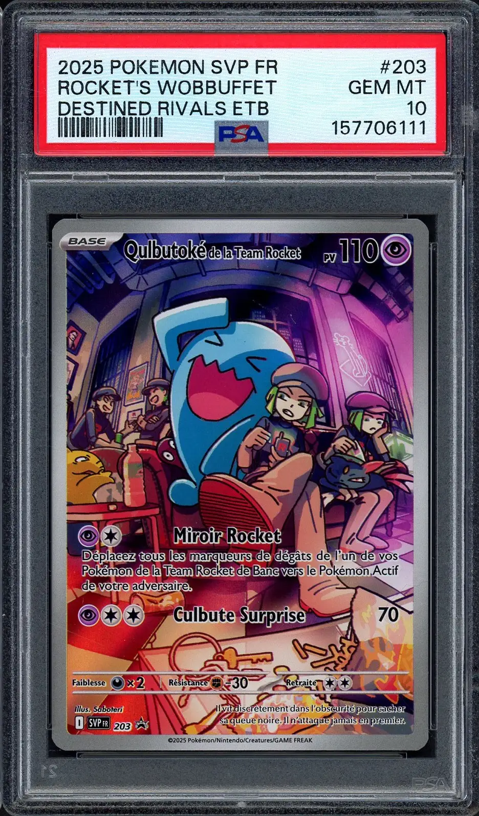 PSA 10 Qulbutoké De La Team Rocket
