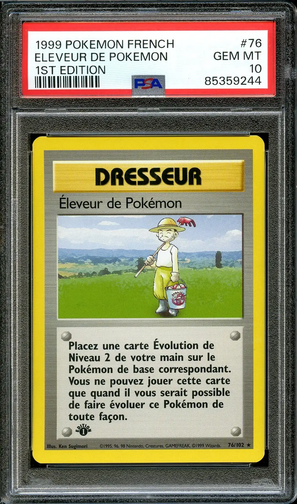 PSA 10 Eleveur de Pokémon