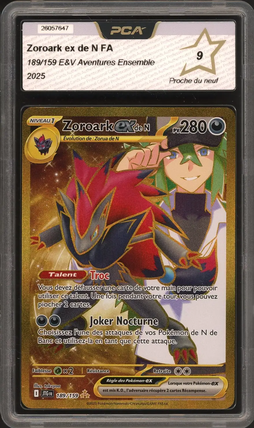 PCA 9 Zoroark Ex de N Gold