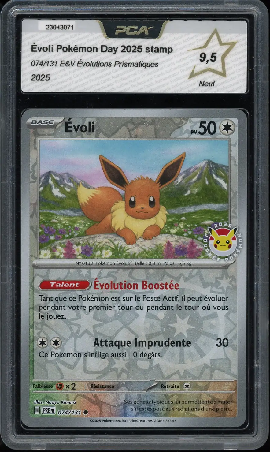 PCA 9.5 Evoli Reverse Pokemon Day Stamp