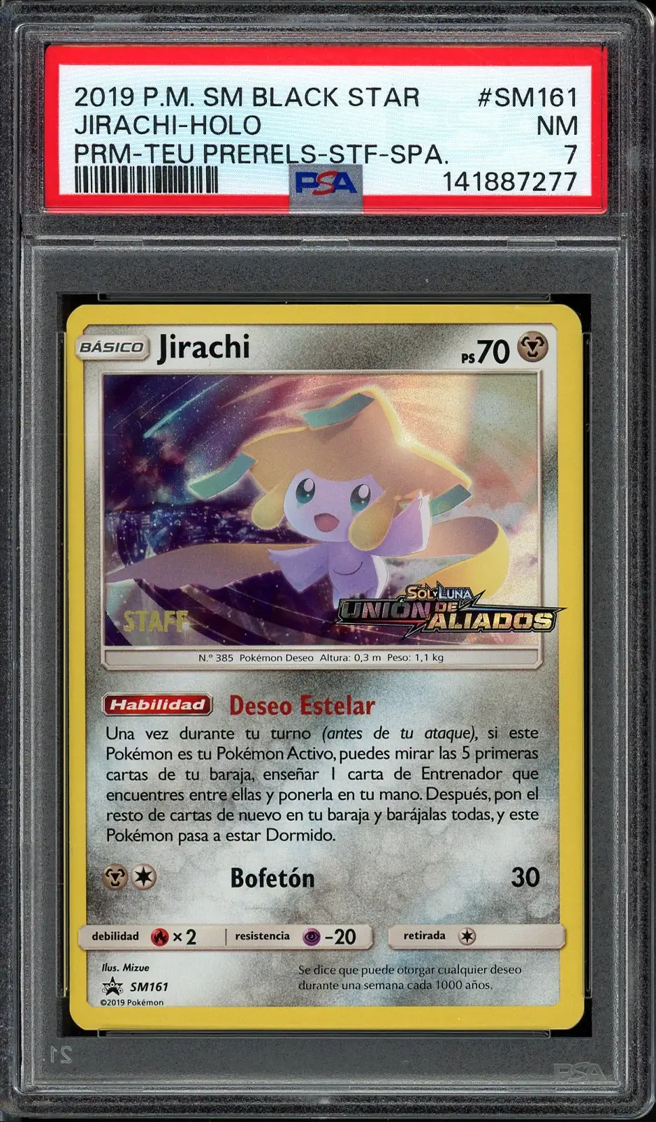 PSA 7 Jirachi Holo
