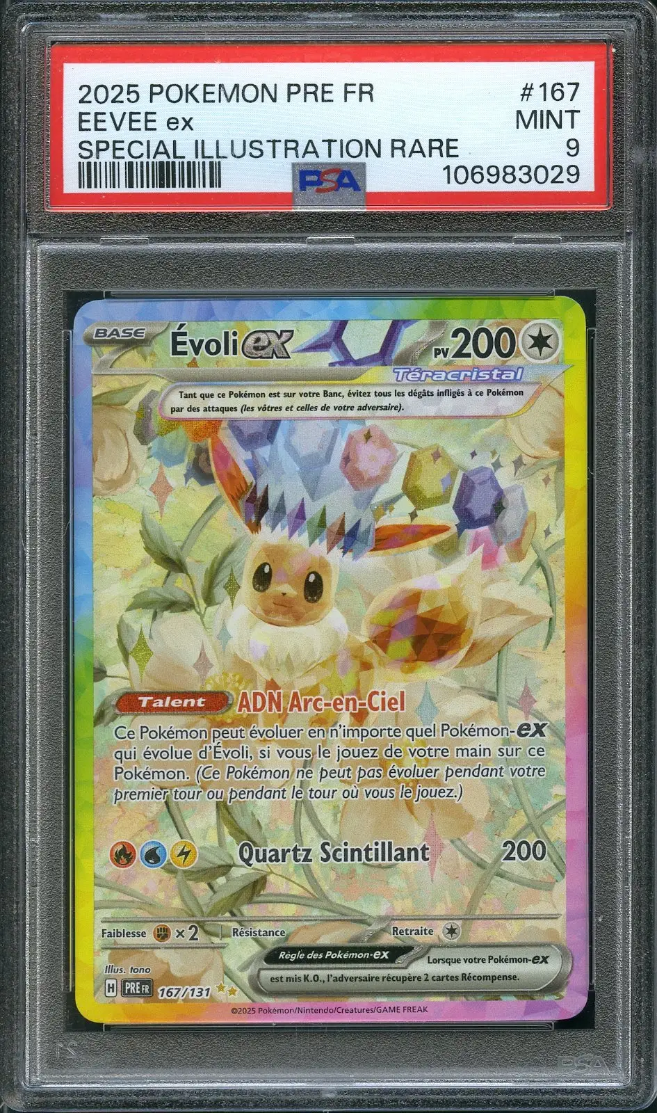PSA 9 Évoli Ex