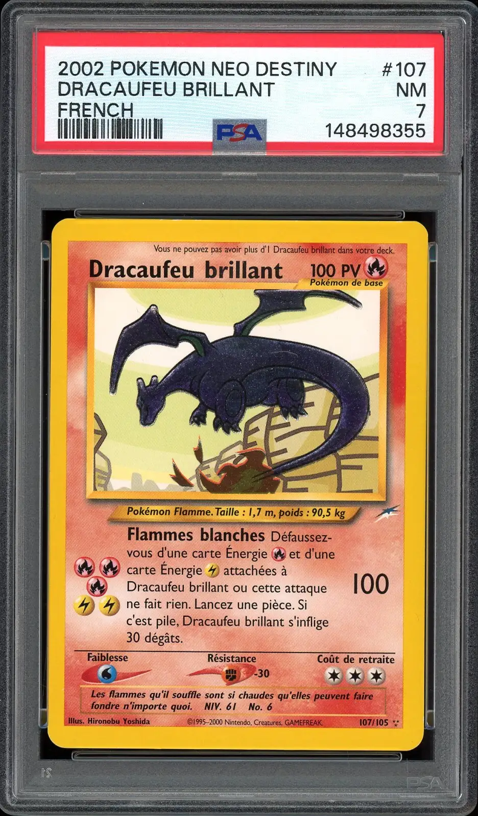 PSA 7 Dracaufeu Brillant Brillant