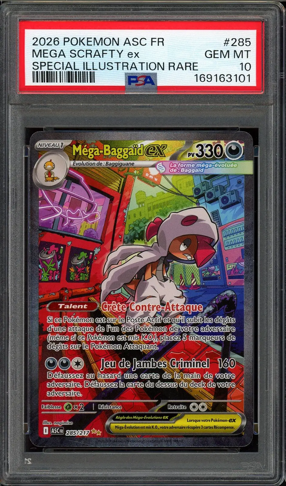 PSA 10 Méga-Baggaïd Ex