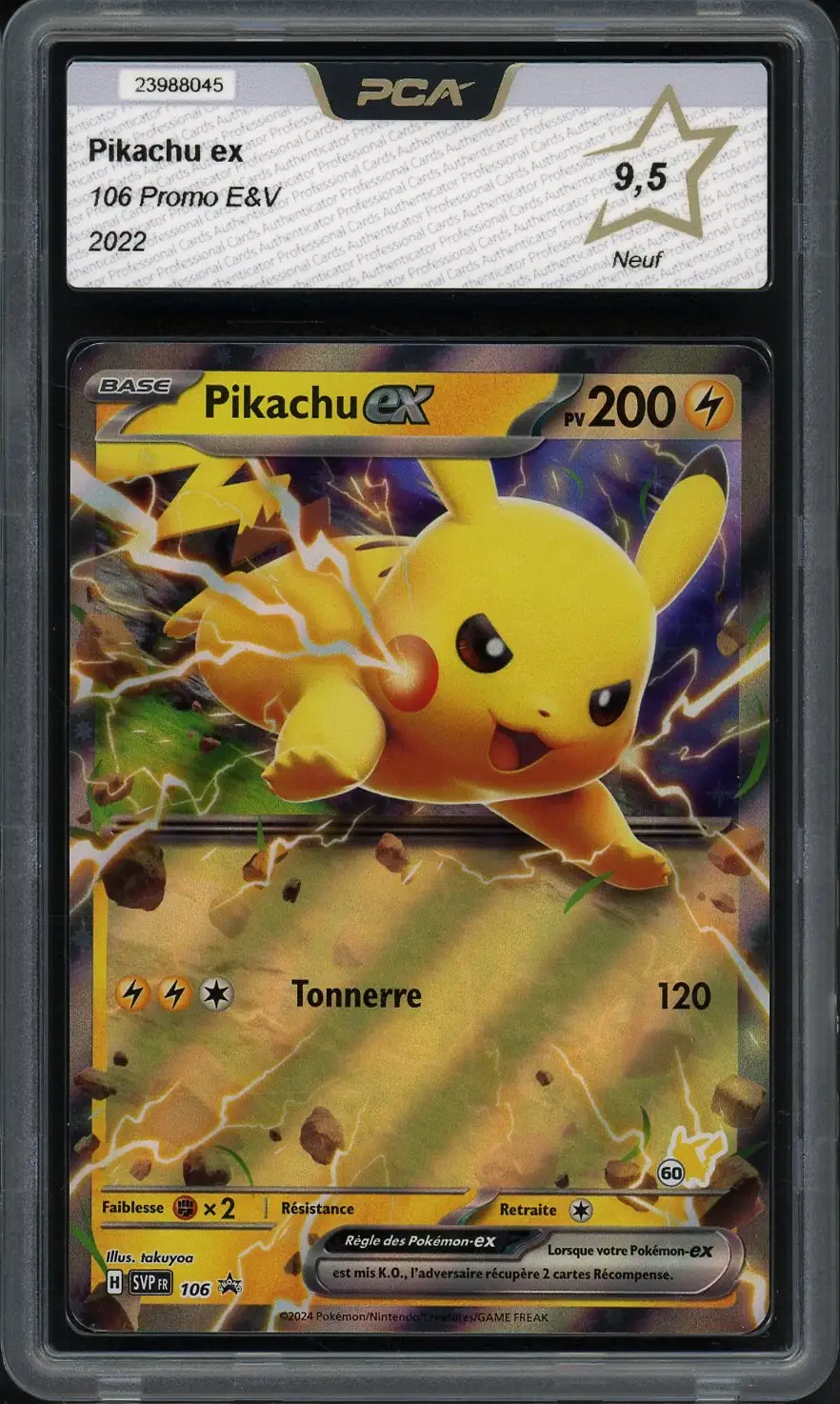 PCA 9.5 Pikachu Ex