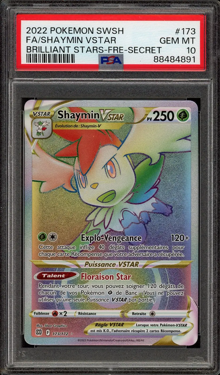 PSA 10 Shaymin VStar Rainbow