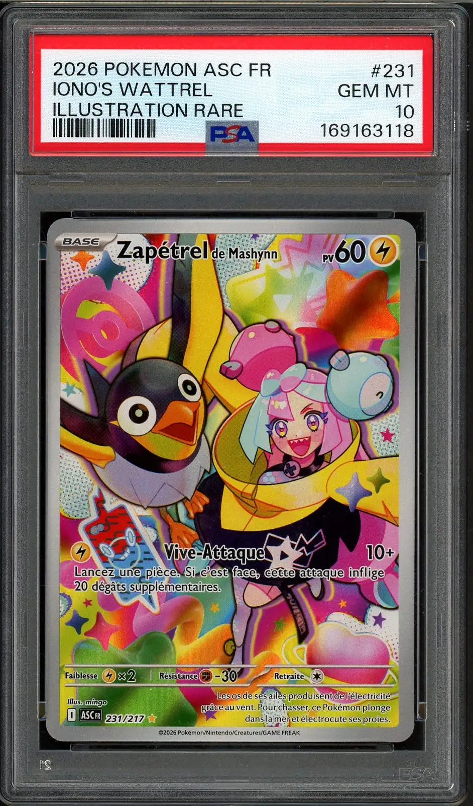 PSA 10 Zapétrel de Mashynn