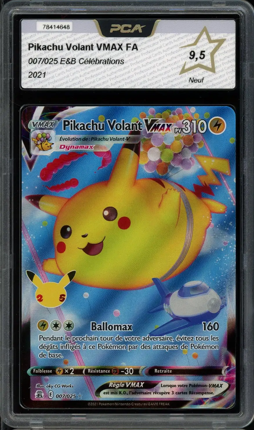 PCA 9.5 Pikachu Volant VMax