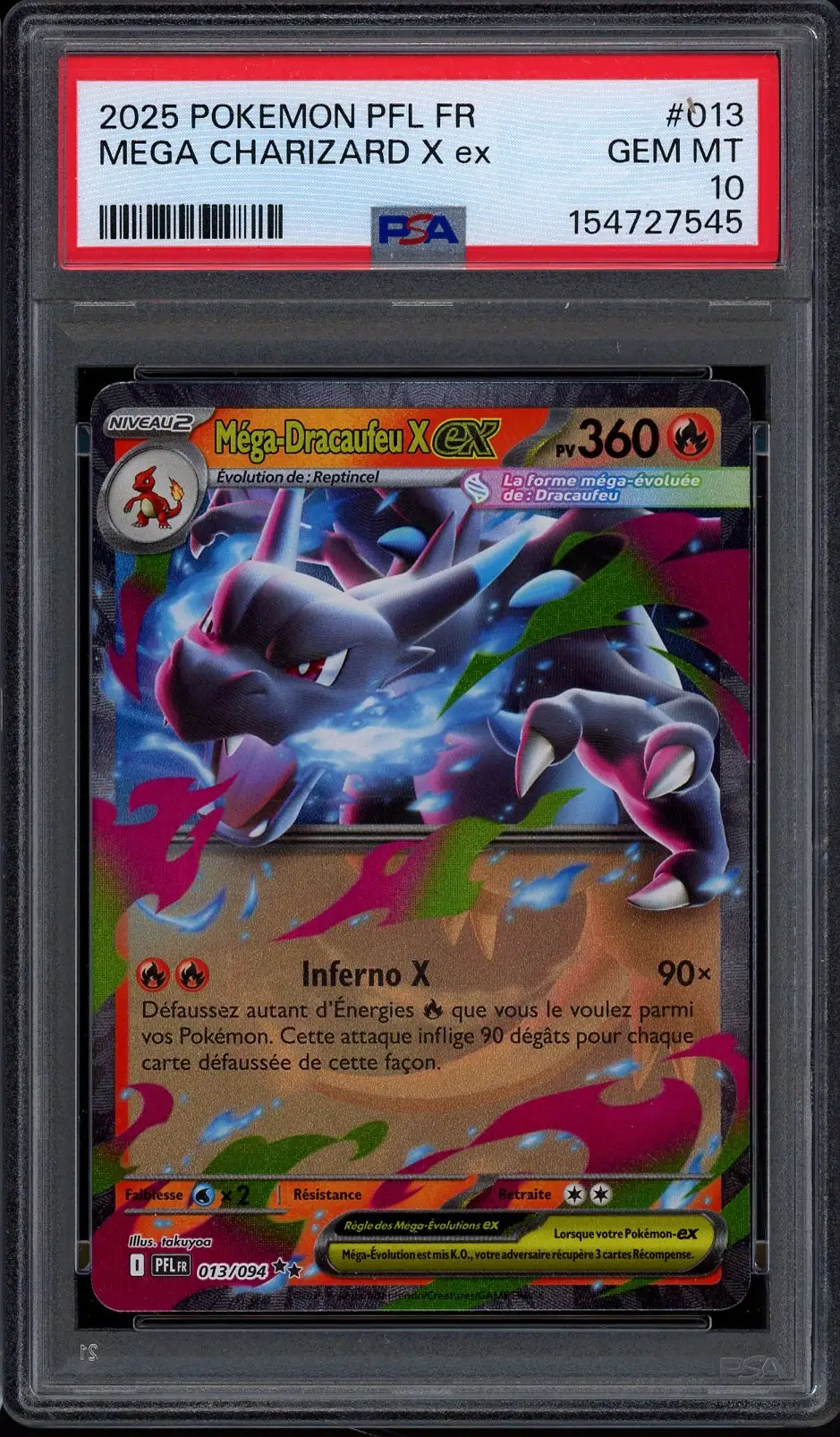 PSA 10 Méga-Dracaufeu X Ex