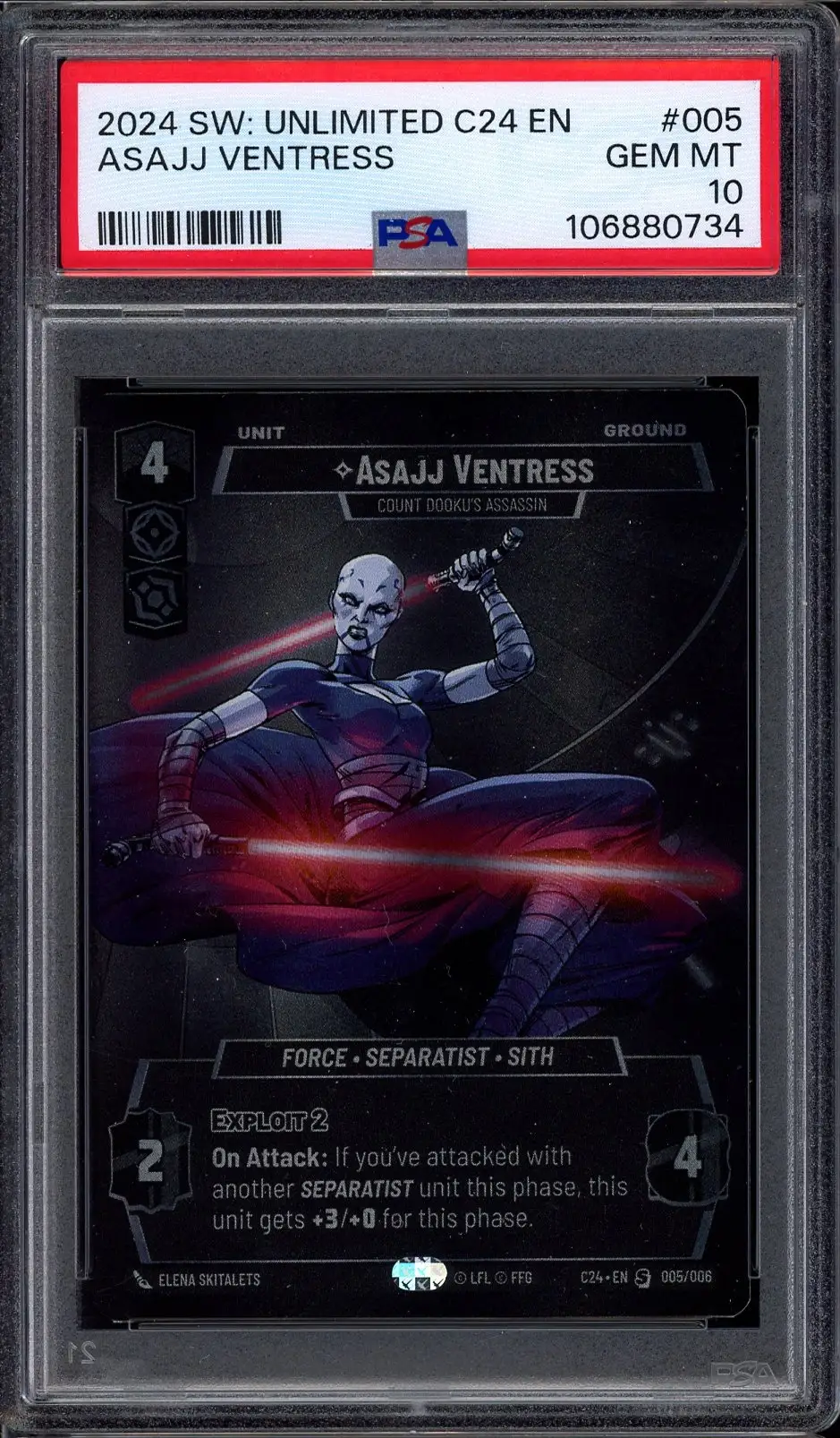 PSA 10 Asajj Ventress