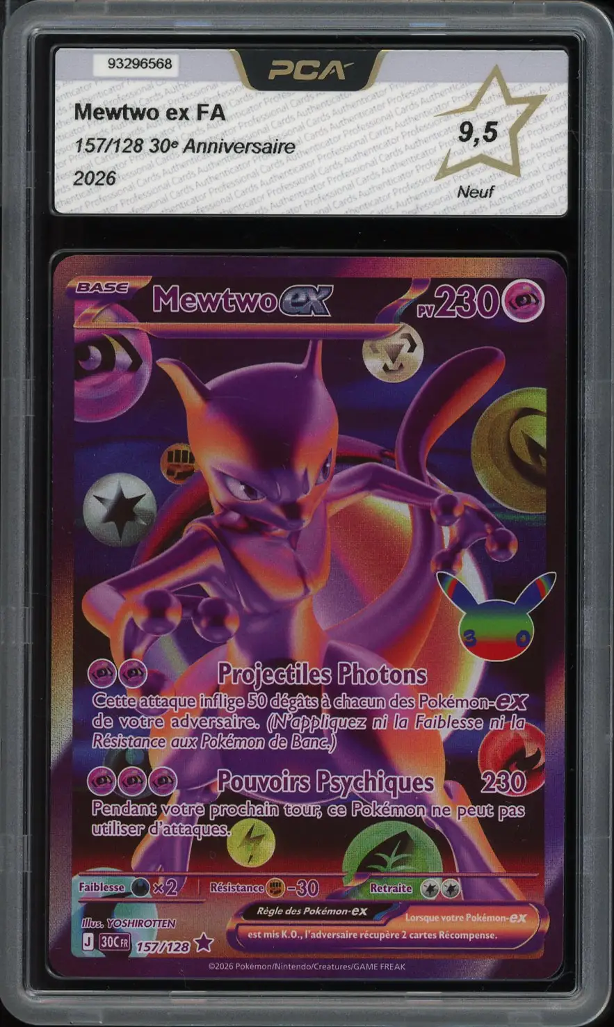 PCA 9.5 Mewtwo Ex