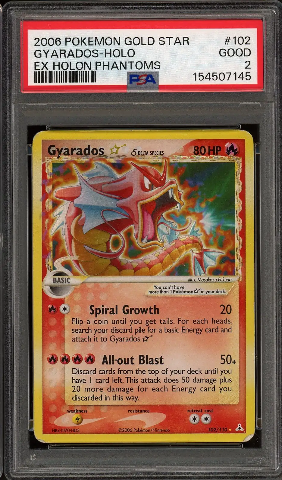 PSA 2 Gyarados Gold Star