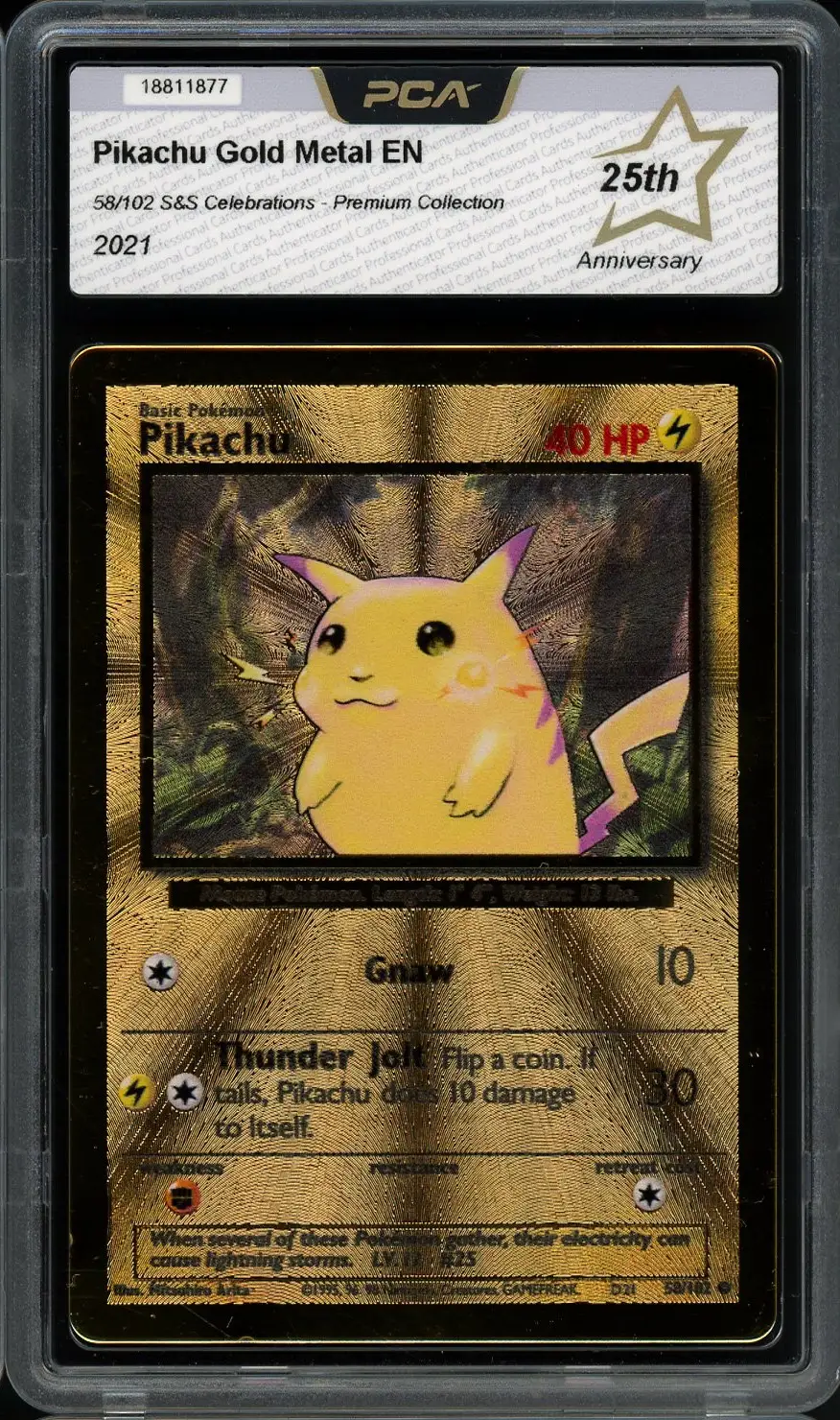 PCA A Pikachu Gold Metal