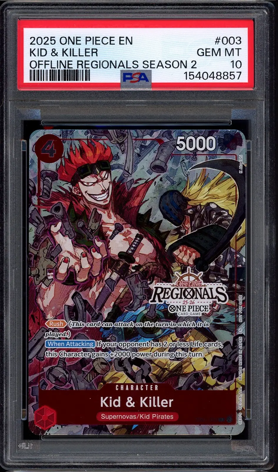 PSA 10 Kid & Killer Stamp