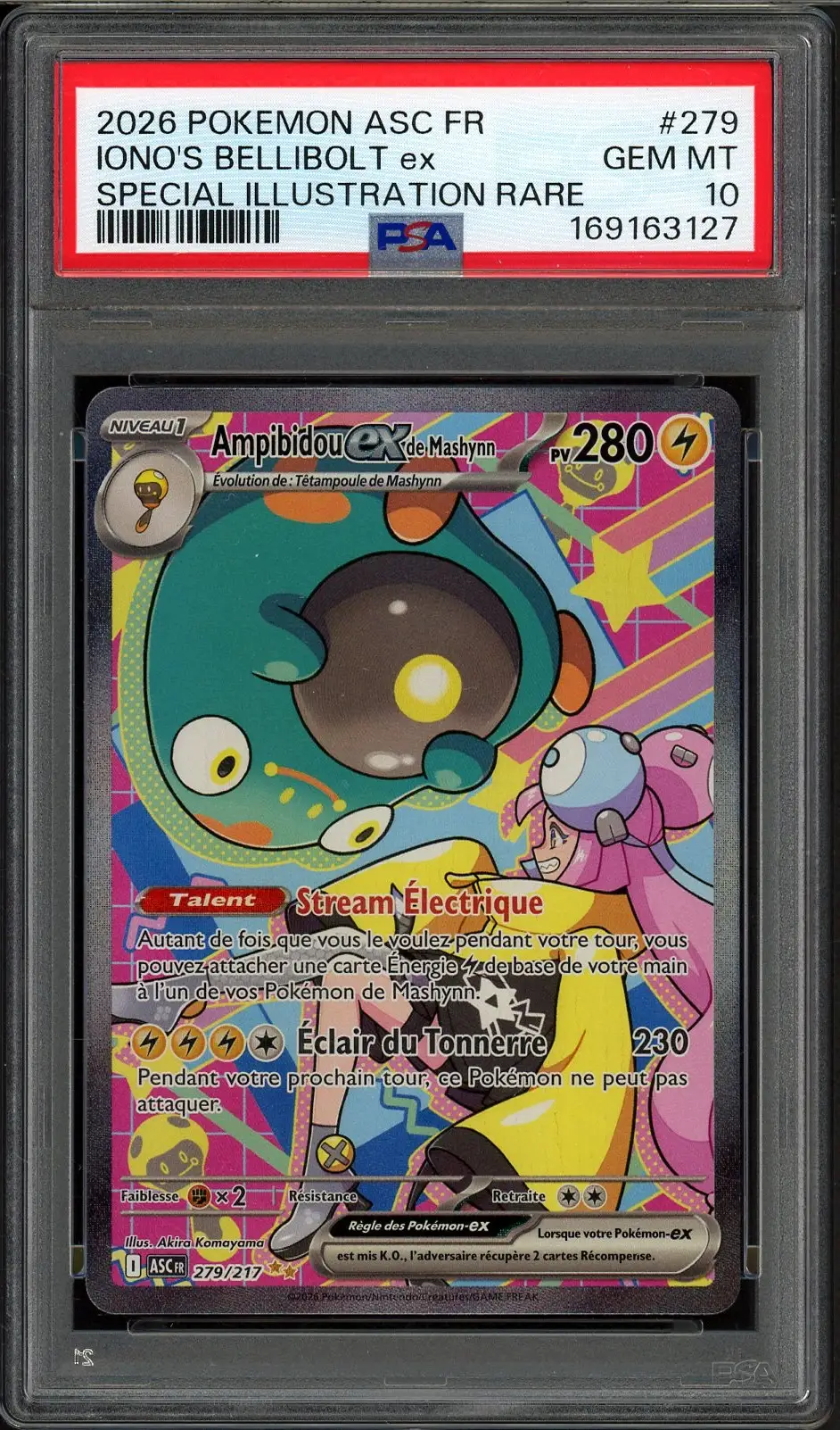 PSA 10 Ampibidou Ex de Mashynn