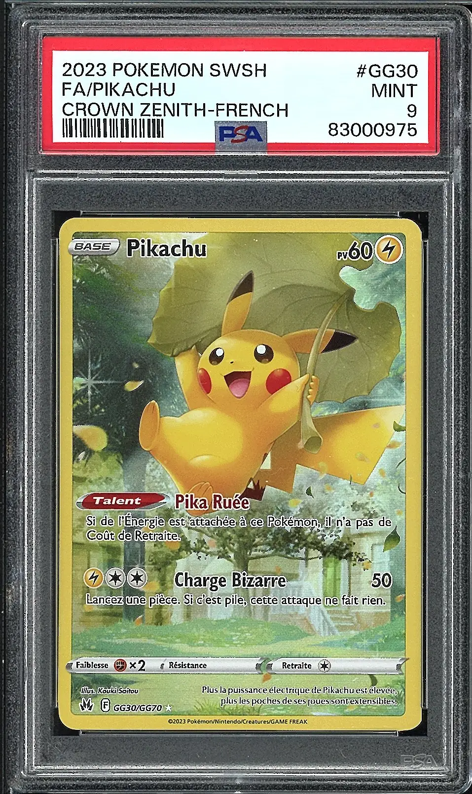 PSA 9 Pikachu