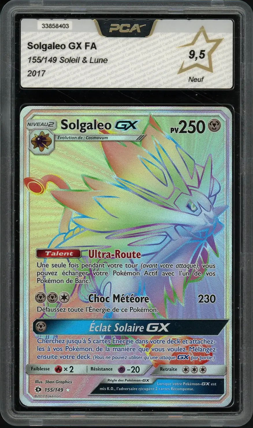 PCA 9.5 Solgaleo Gx Rainbow