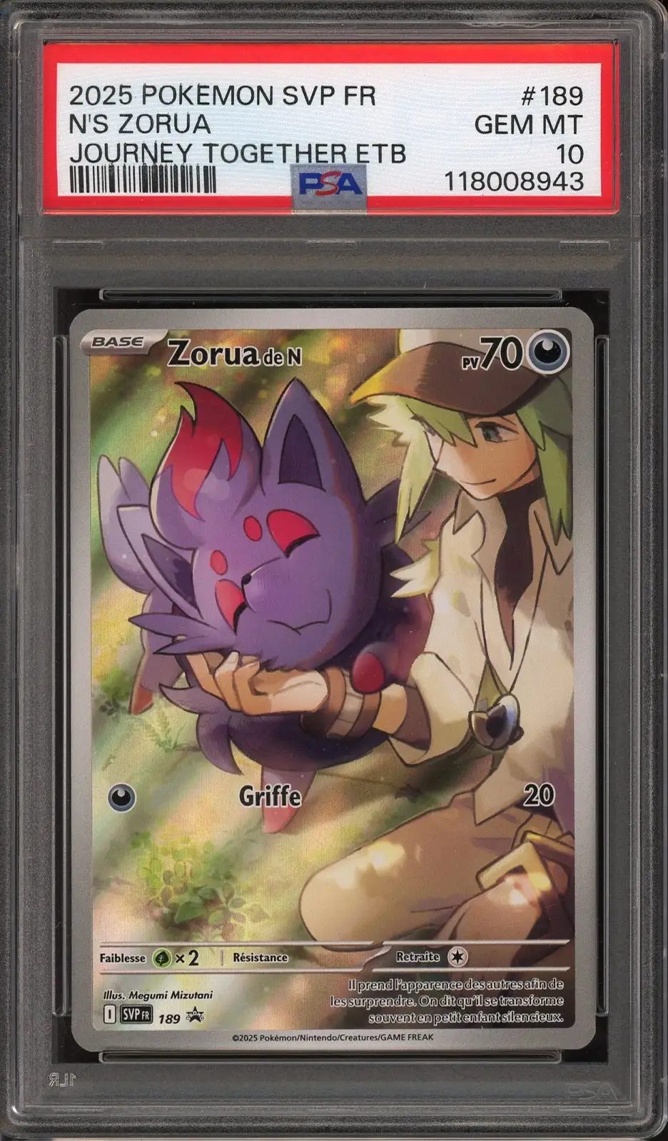 PSA 10 Zorua de N