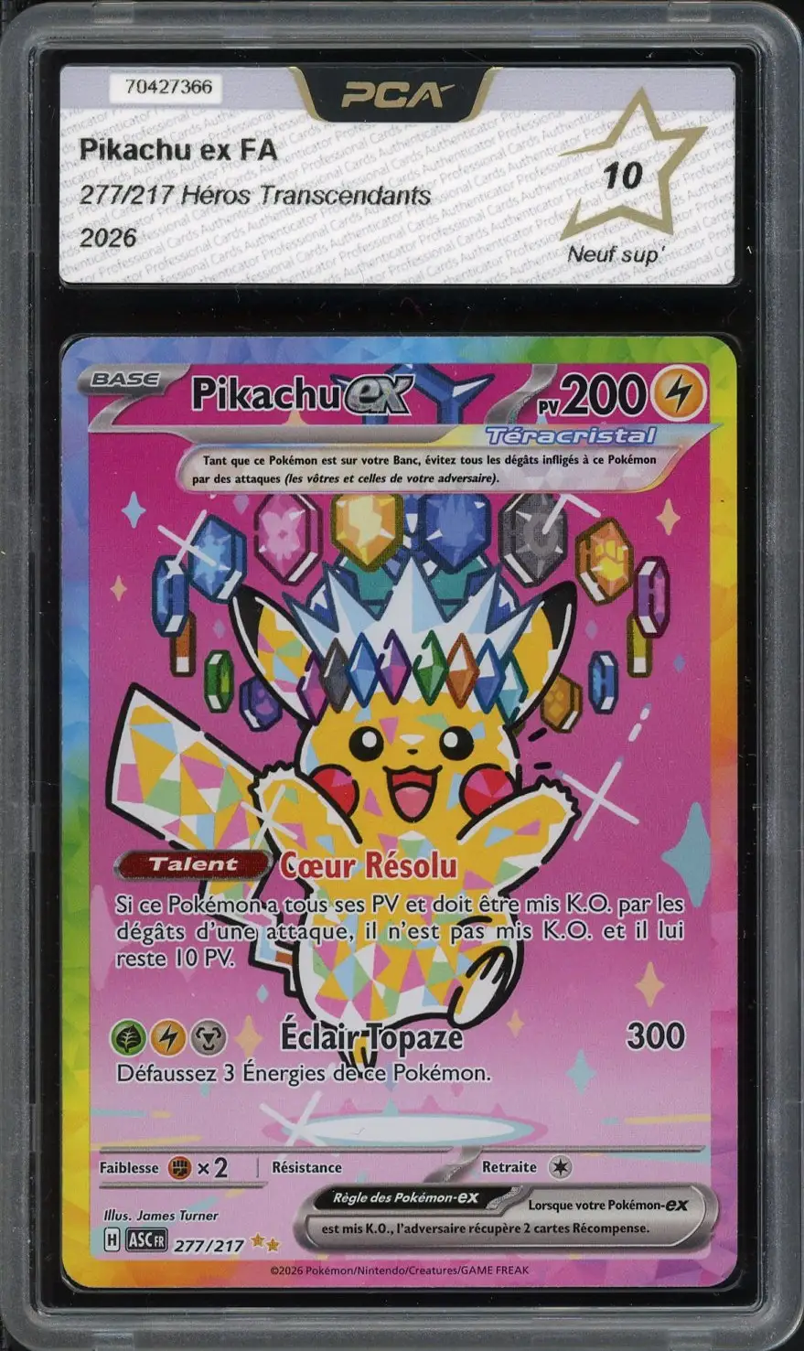 PCA 10 Pikachu Ex
