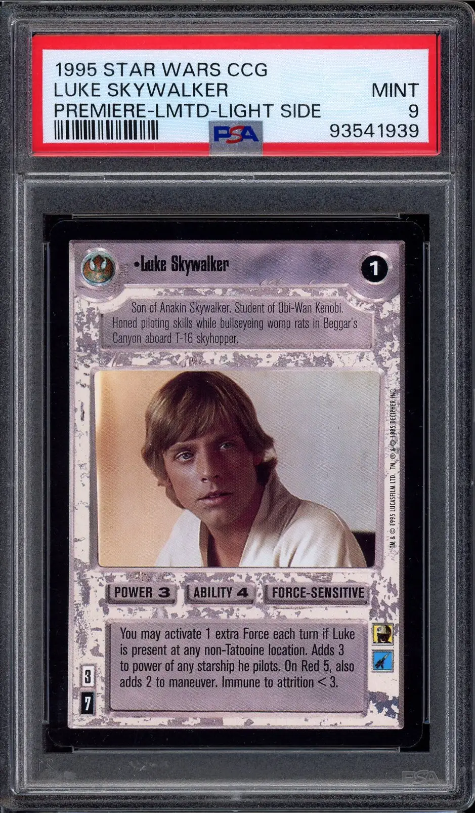 PSA 9 Luke Skywalker