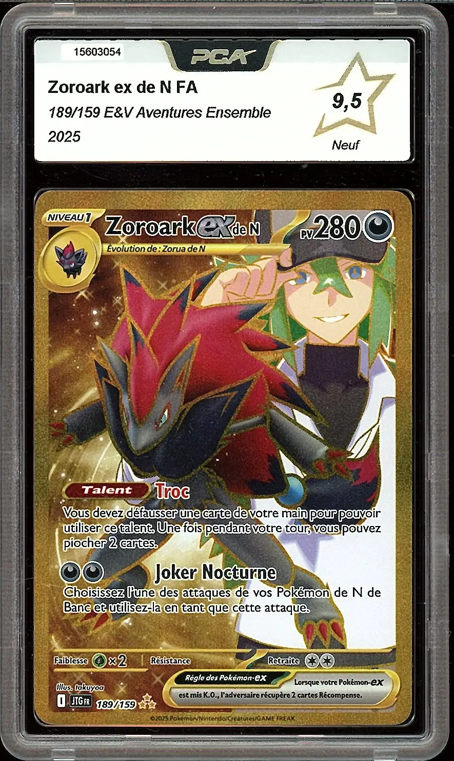 PCA 9.5 Zoroark Ex de N Gold