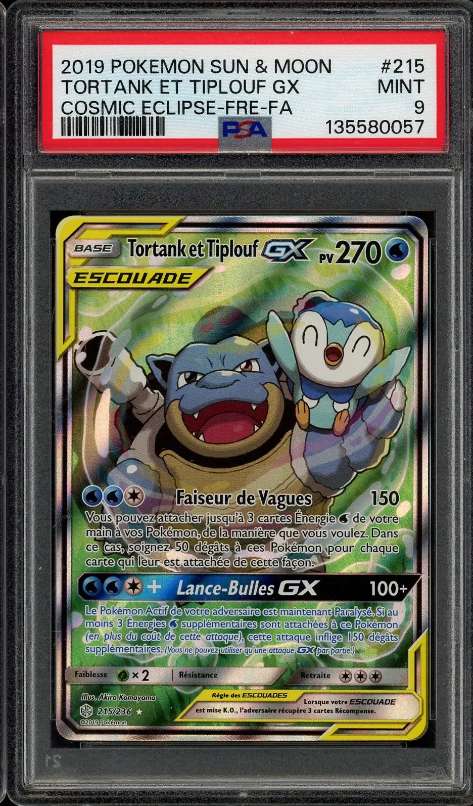 PSA 9 Tortank et Tiplouf Gx