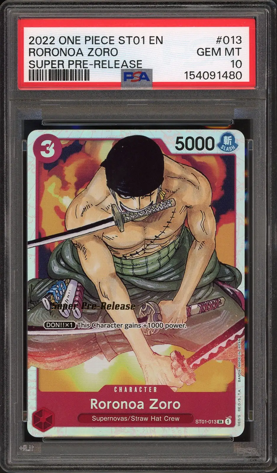 PSA 10 Roronoa Zoro Stamp