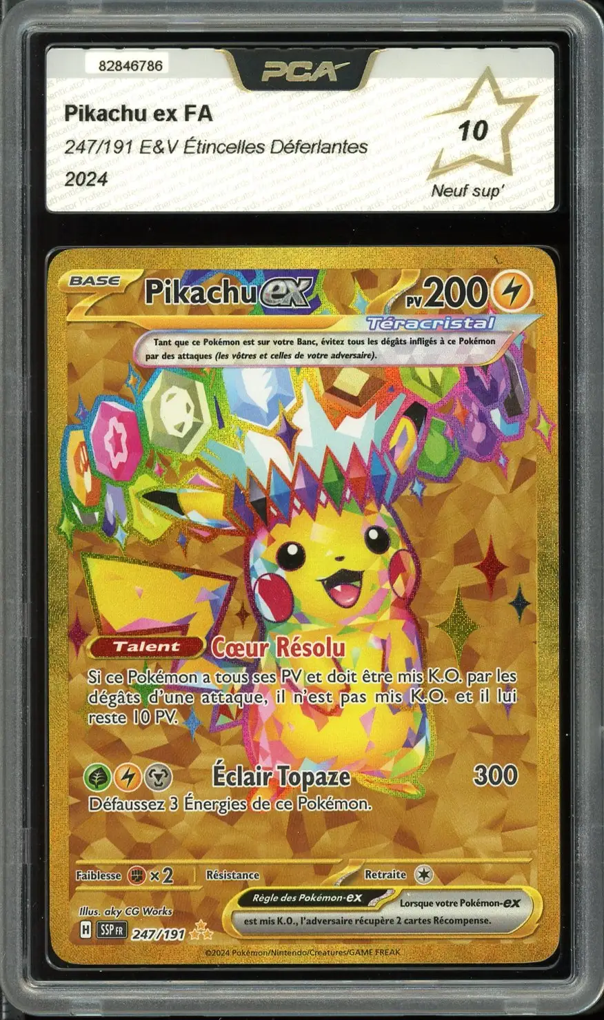 PCA 10 Pikachu Ex Gold