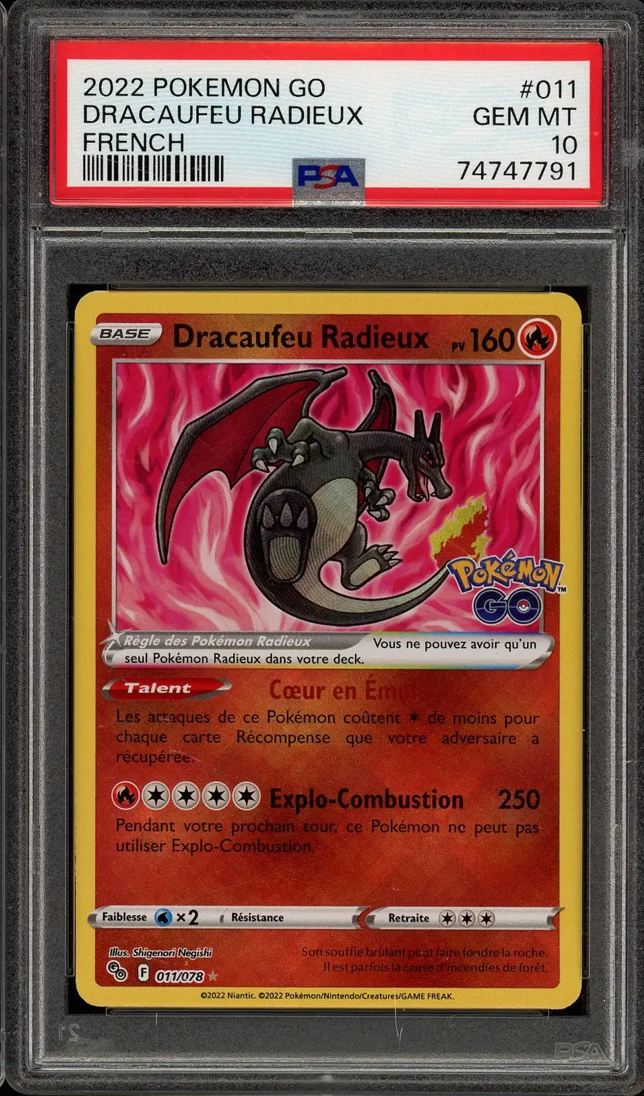 PSA 10 Dracaufeu Radieux