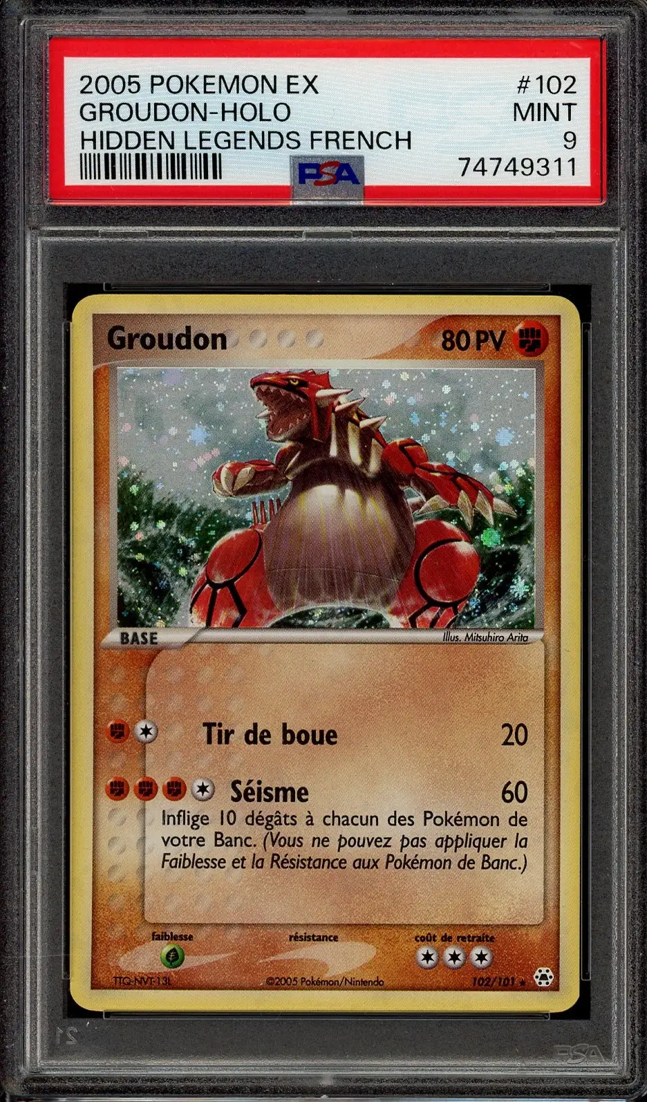 PSA 9 Groudon Holo