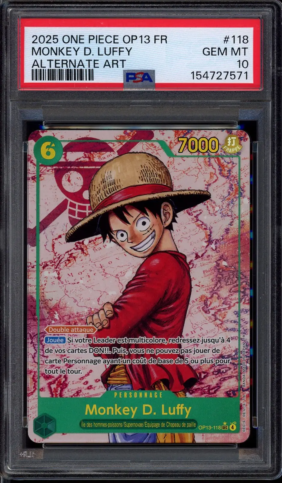 PSA 10 Monkey D. Luffy