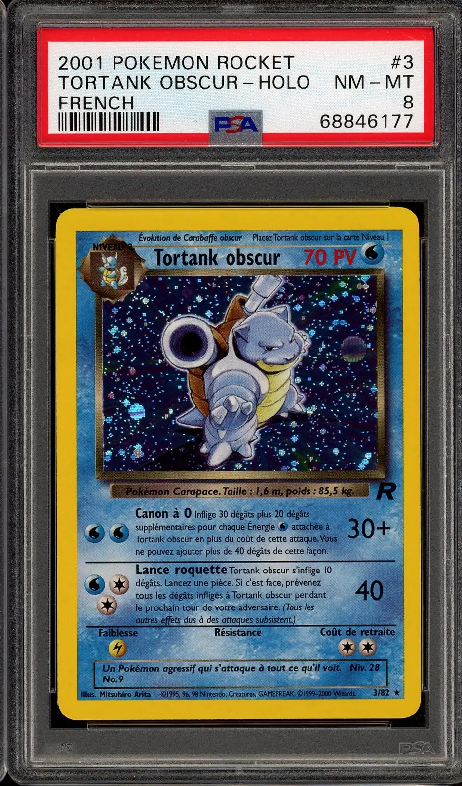 PSA 8 Tortank Obscur Holo