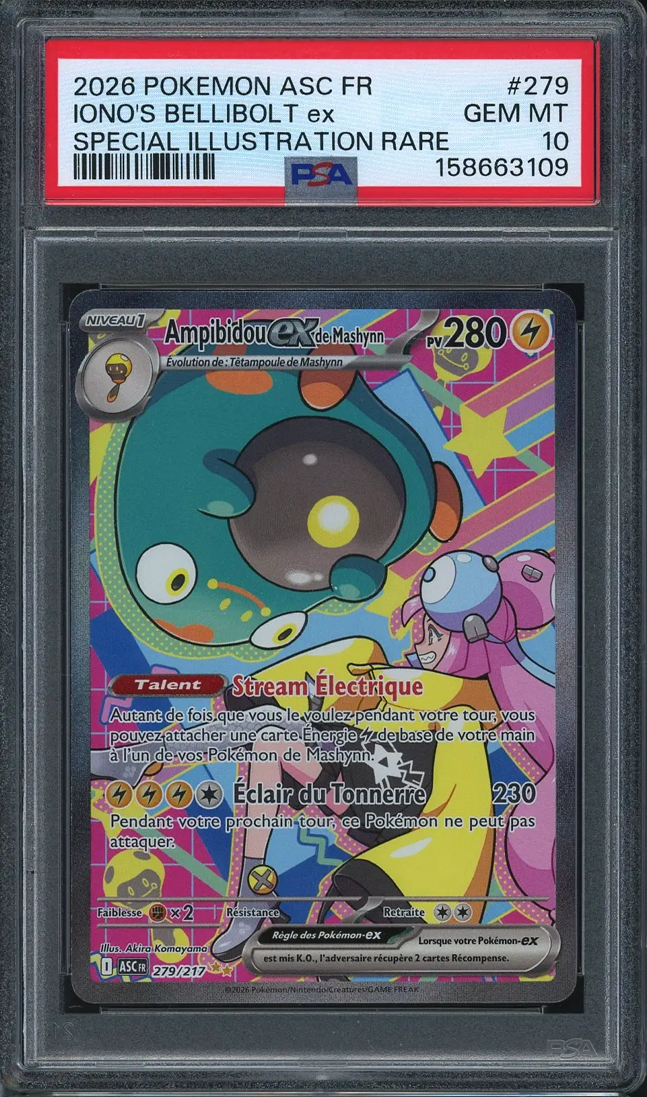 PSA 10 Ampibidou Ex de Mashynn
