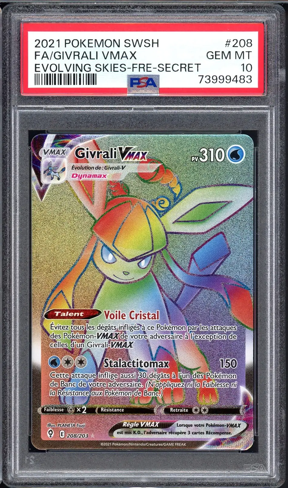 PSA 10 Givrali VMax Rainbow