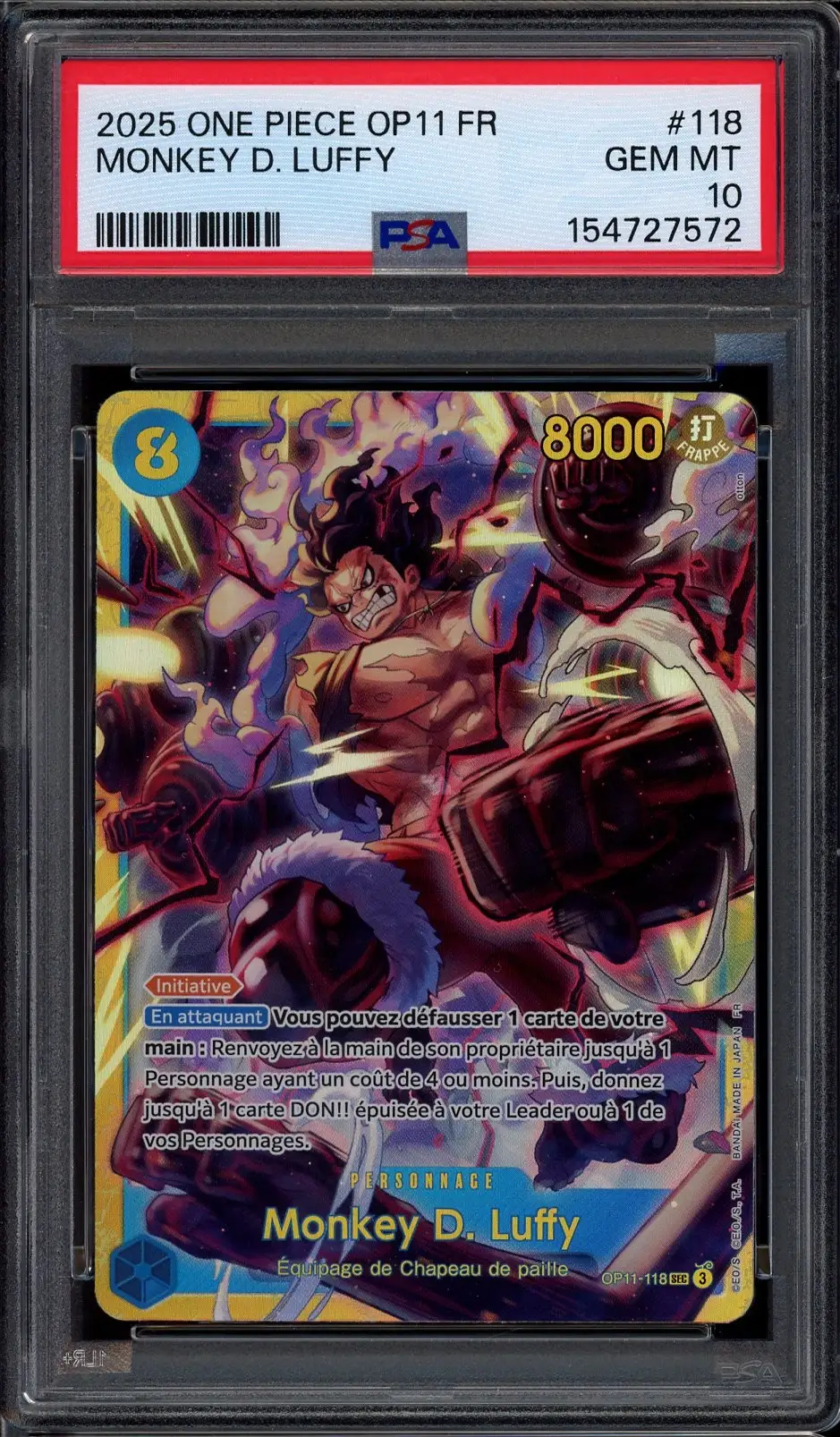 PSA 10 Monkey D. Luffy