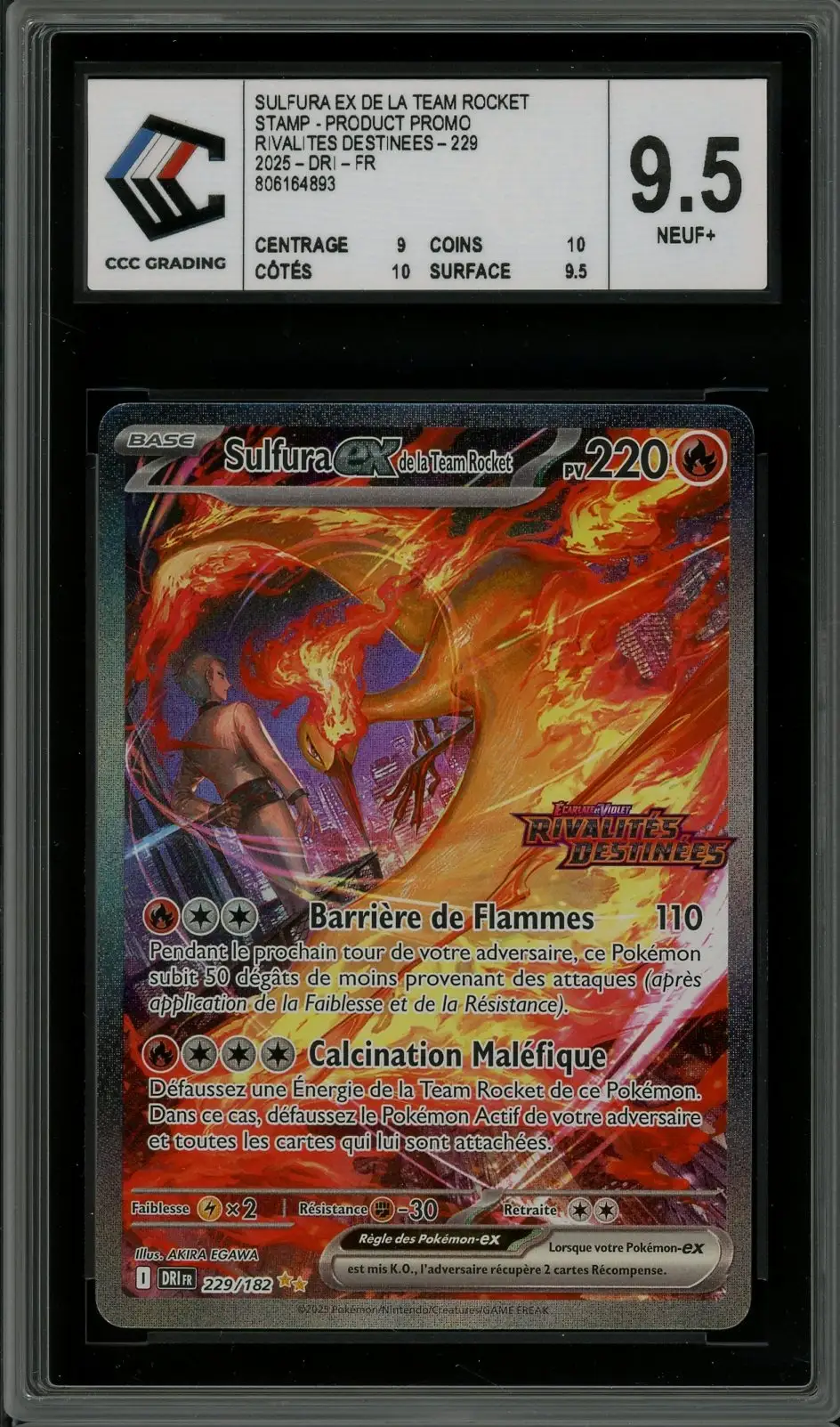 CCC 9.5 Sulfura Ex de la Team Rocket Stamped
