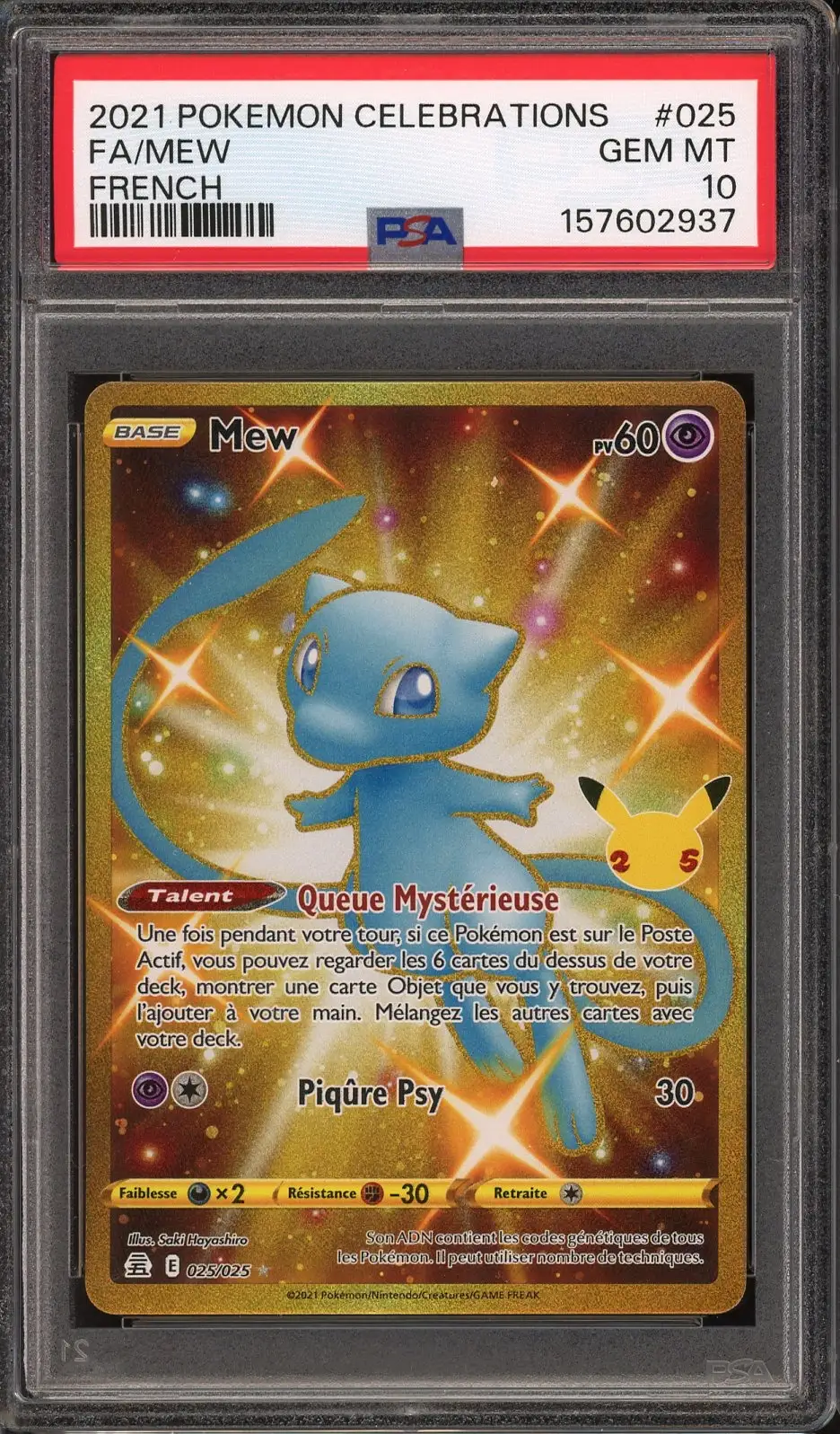 PSA 10 Mew Gold Shiny