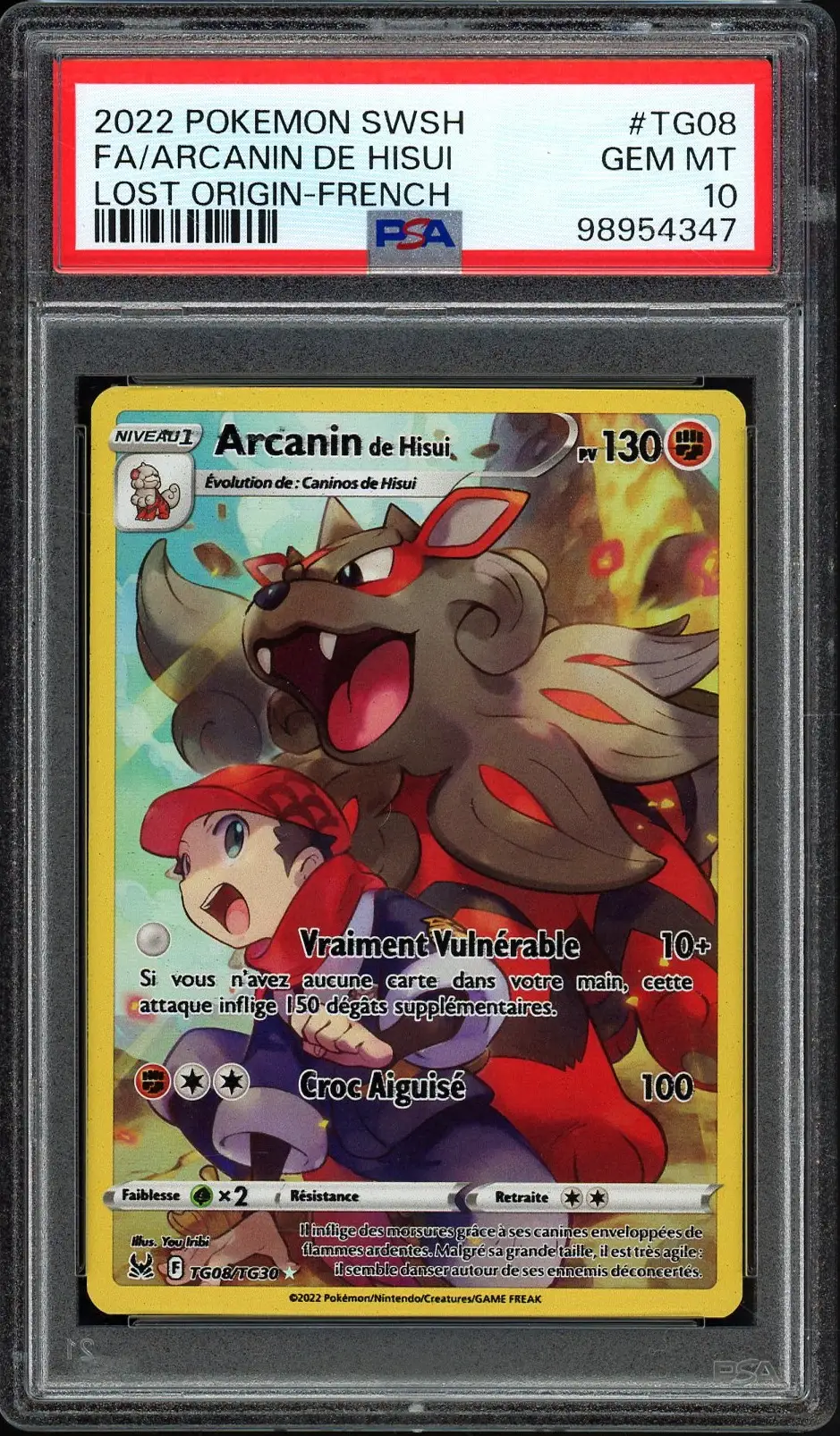 PSA 10 Arcanin de Hisui
