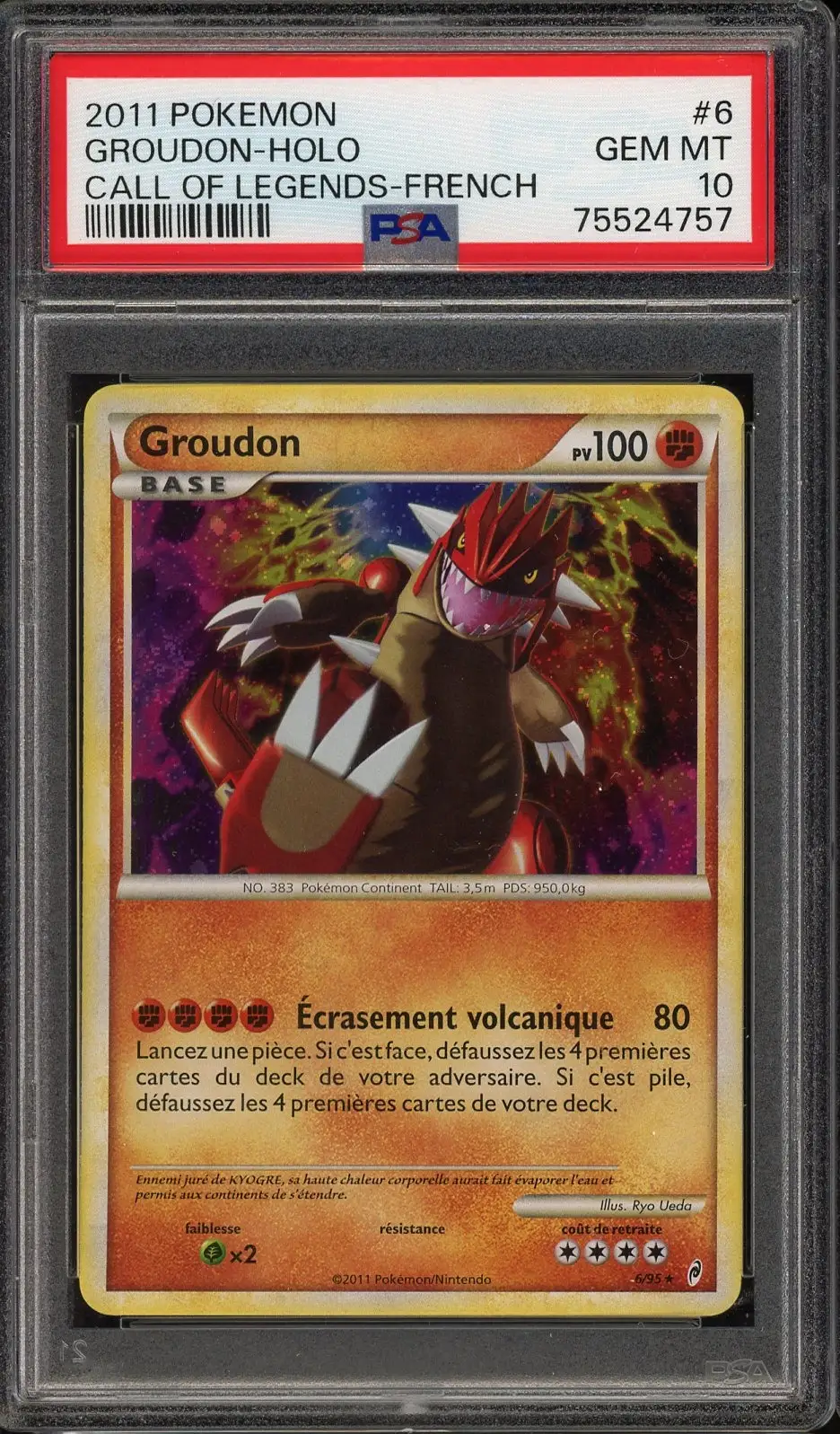 PSA 10 Groudon Holo