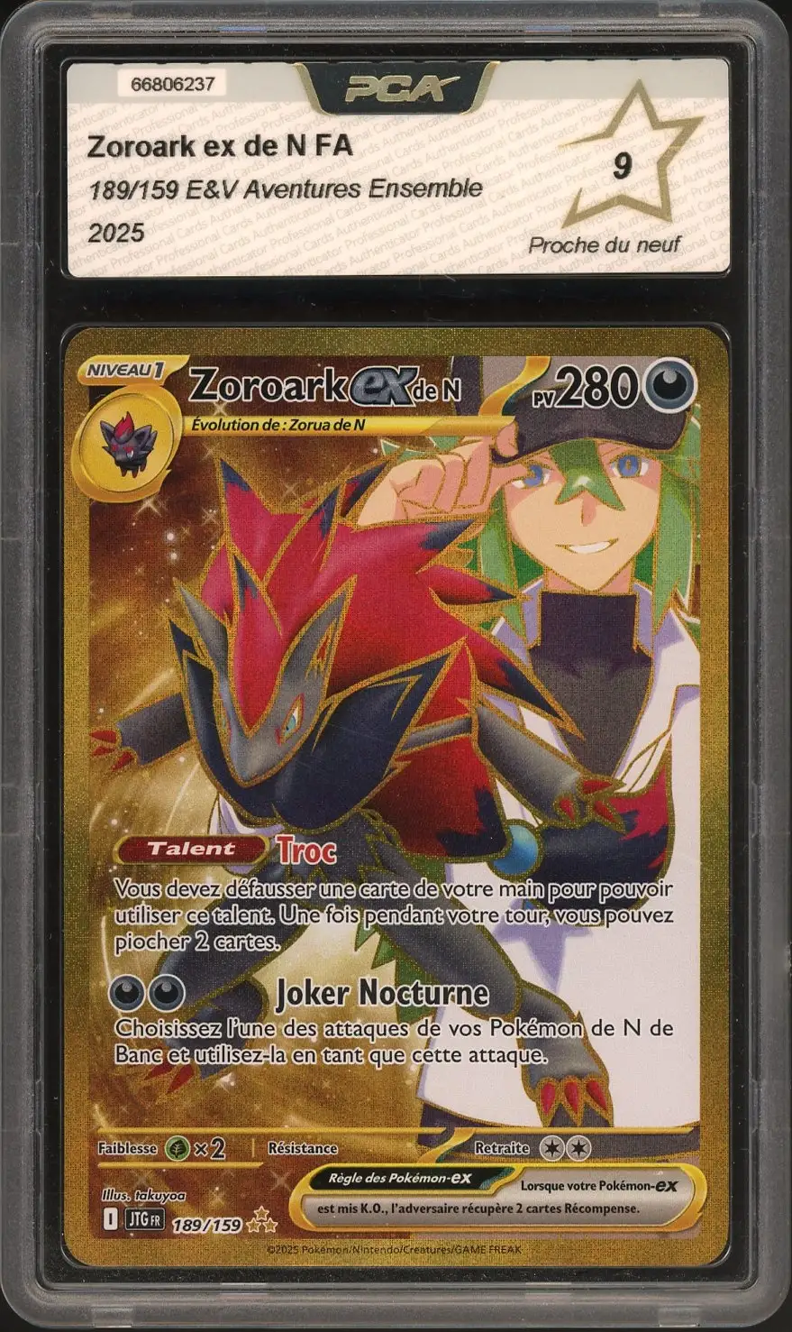 PCA 9 Zoroark Ex de N Gold