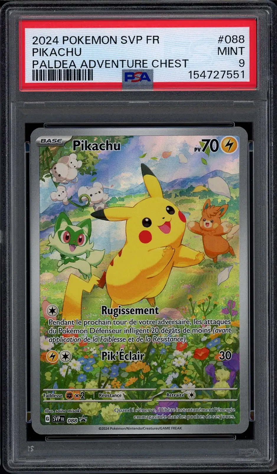 PSA 9 Pikachu