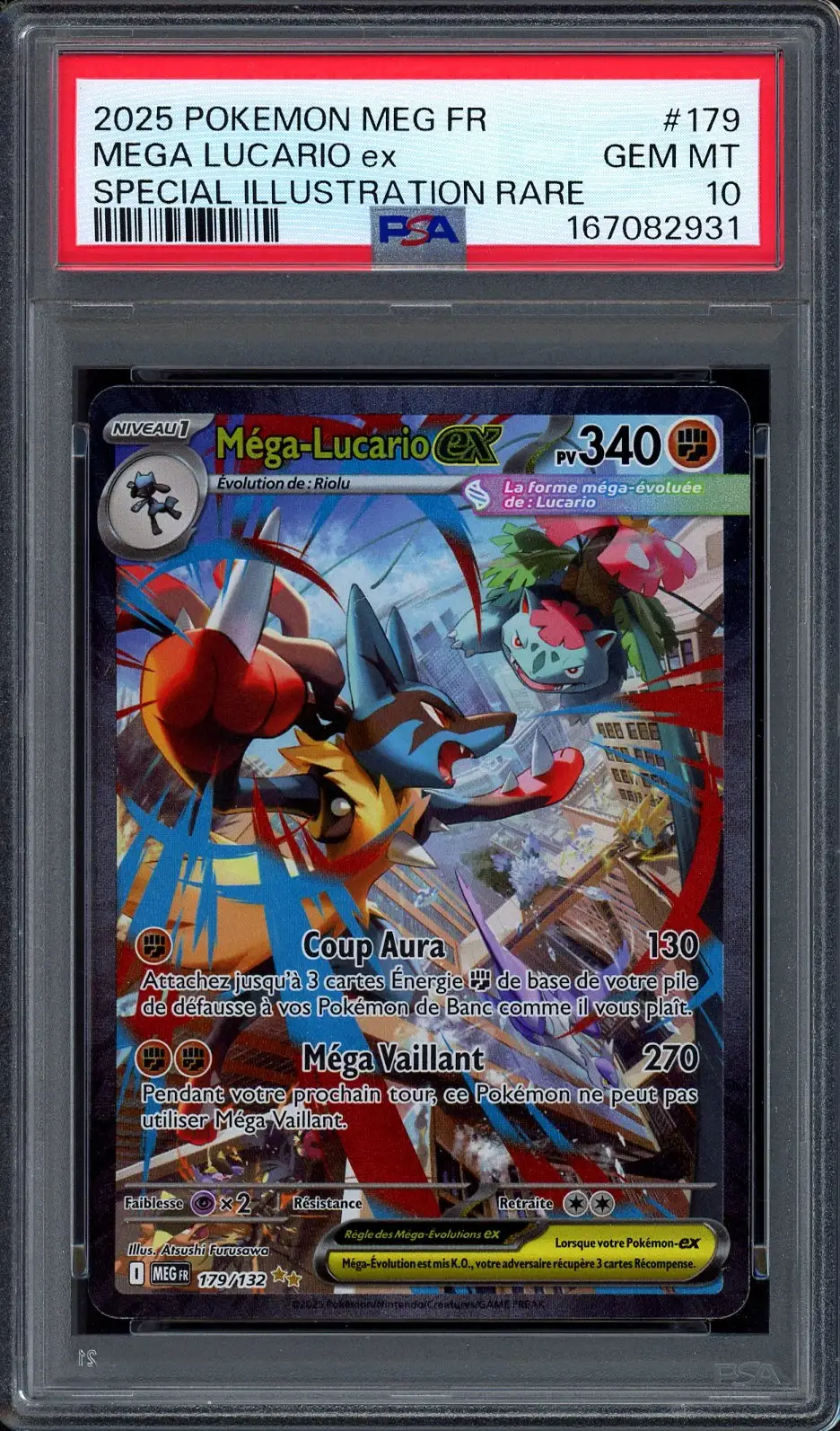 PSA 10 Méga-Lucario Ex