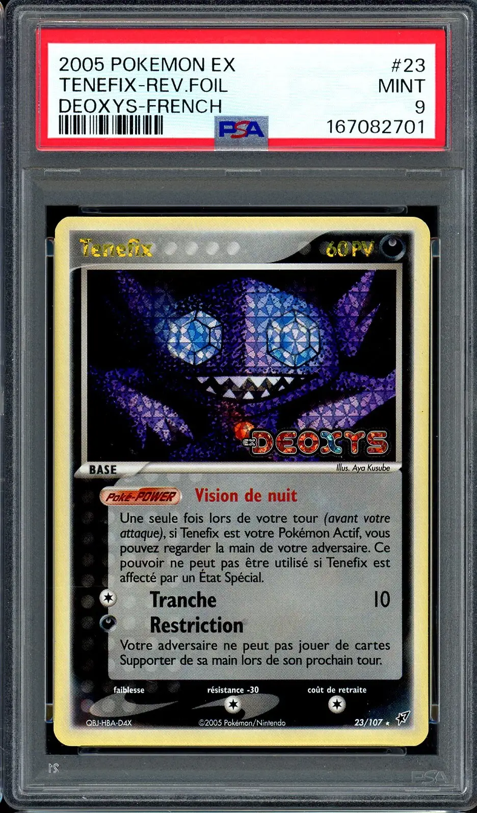 PSA 9 Ténéfix Holo Reverse