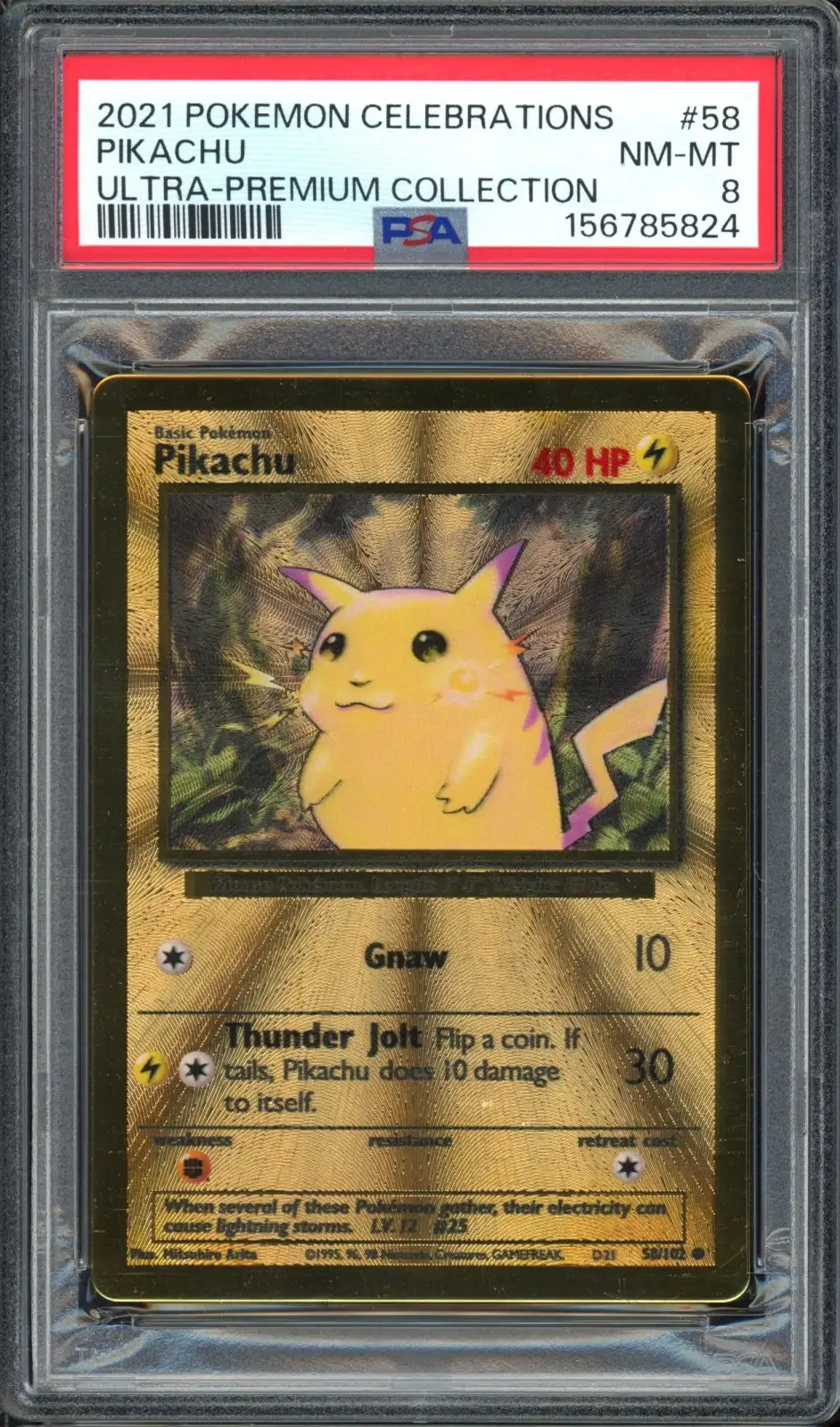 PSA 8 Pikachu Metal