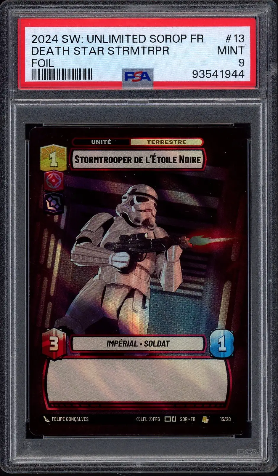 PSA 9 Stormtrooper de L'Etoile Noire Foil